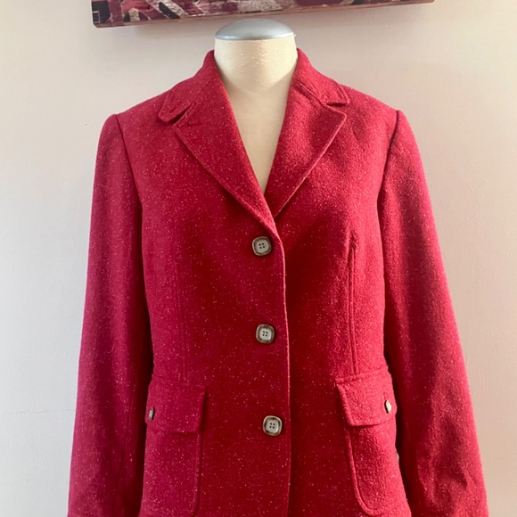 Vintage L.L. Bean Red Tweed Blazer – Size Medium - Picture 9 of 10